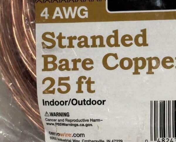 4 AWG Stranded Bare Copper 25'ft - Image 5