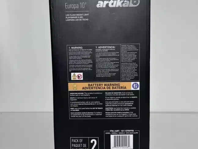 Europa 10" LED Flush Mount Ceiling Light, Selectable Color Temperature with Remote Control, 2-Pack Artika - Image 2
