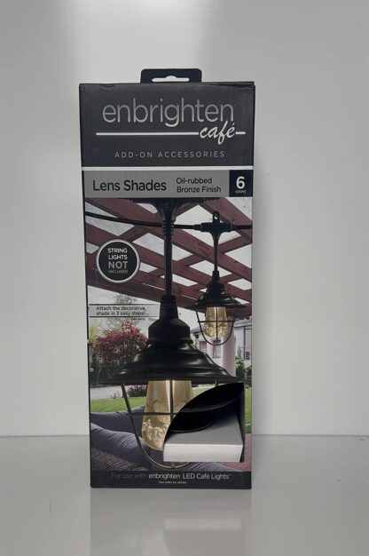 Enbrighten Oil-Rubbed Bronze Cage Cafe Light Shade