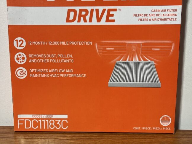 FRAM Drive Cabin Air Filter FDC11183C for Dodge Durango (2011–2025), Jeep Grand Cherokee (2011–2021)