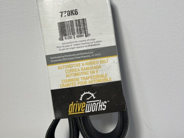770K6 Serpentine Belt – 6-Rib, 77" Length, High-Performance
