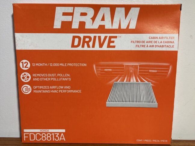 FRAM FDC8813A Cabin Air Filter for Acura MDX, Honda Pilot & Odyssey (1999–2008)