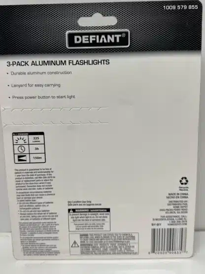 Defiant 3 Pack Aluminum Flash Lights - Image 6