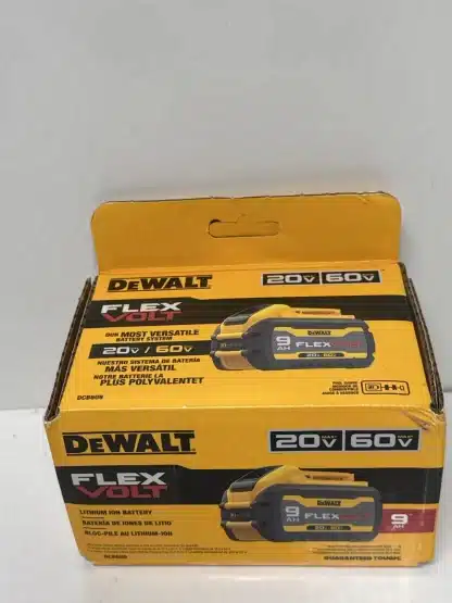DEWALT FLEXVOLT MAX 9Ah Battery 20V/60V (DCB609) – High-Capacity Lithium-Ion Battery for Extended Runtime - Image 8