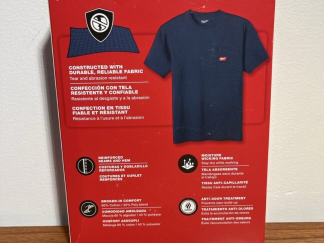 Milwaukee Gridiron Work T-Shirt – 2X-Large Blue | Durable, Lightweight, Moisture-Wicking - Image 2