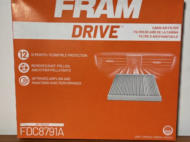 FRAM FDC8791A Cabin Air Filter for GM Full-Size Trucks & SUVs (1999–2002)