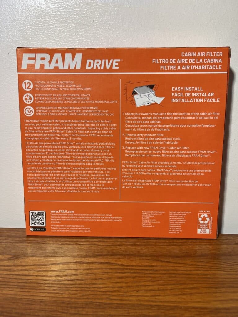 FRAM Drive Cabin Air Filter FDC11183C for Dodge Durango (2011–2025), Jeep Grand Cherokee (2011–2021) - Image 3