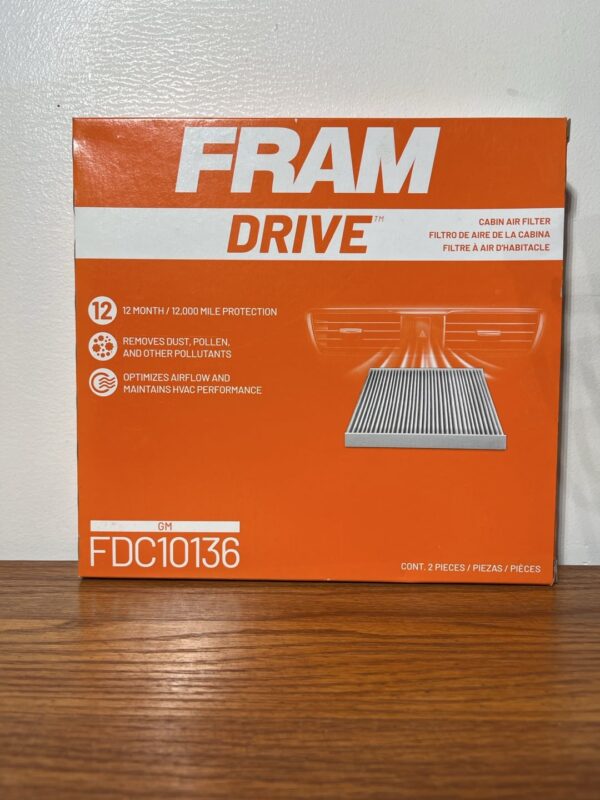 FRAM Drive Cabin Air Filter FDC10136 – Enhances In-Cabin Air Quality