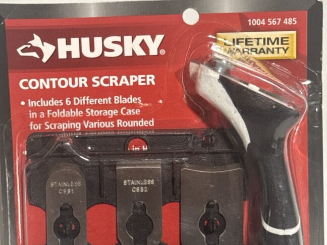 Husky Contour Scraper with 6 Interchangeable Blades | Versatile Tool for Detailed Surface Preparation - Image 8