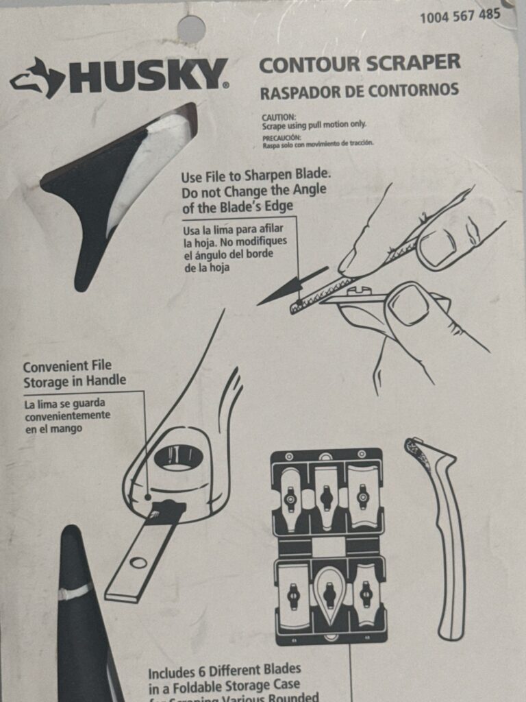 Husky Contour Scraper with 6 Interchangeable Blades | Versatile Tool for Detailed Surface Preparation - Image 6
