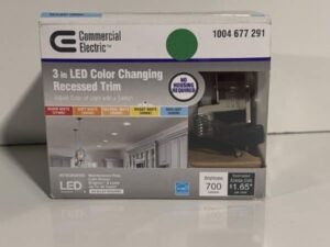Commercial Electric 3 Inch LED Color Changing Recessed Trim