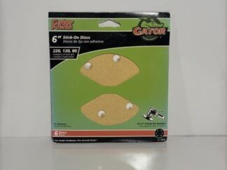 Gator 6" Stick-On Sanding Discs 80 / 120 / 220 Grit