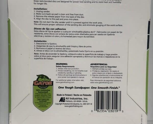 Gator 6" Stick-On Sanding Discs 80 / 120 / 220 Grit - Image 5