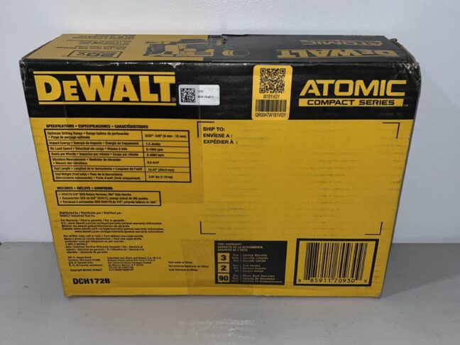 DEWALT 20V MAX Atomic Compact Series 5/8" SDS+ Rotary Hammer — DCH172B - Image 3