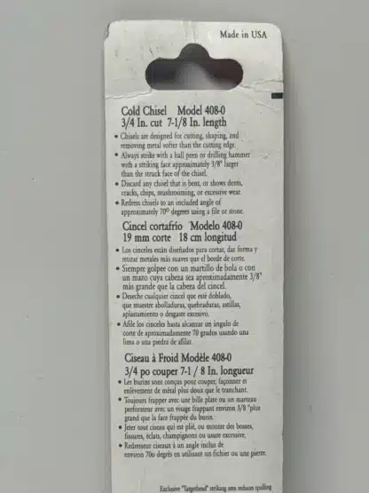 Dasco Pro Cold Chisel 3/4 Inch Cut - Image 7