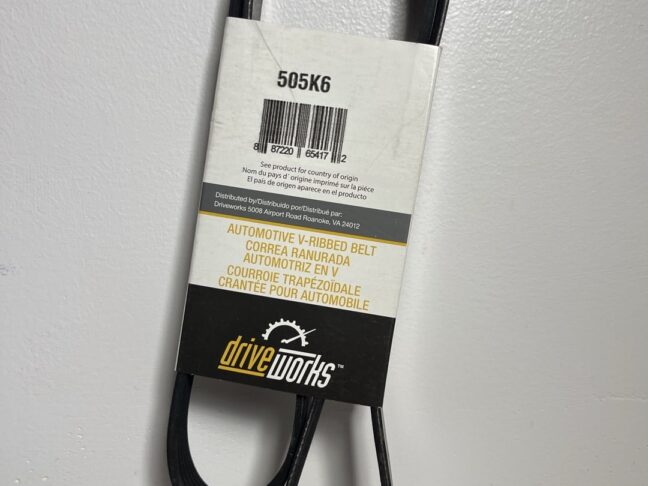 Driveworks 505K6 Serpentine Belt – 50.59" Length, 6-Rib
