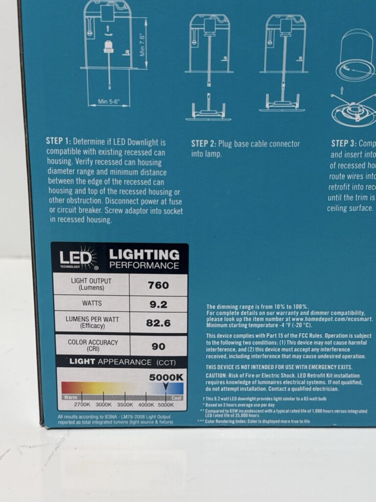 Ecosmart 6 Inch Recessed LED Daylight - Image 6