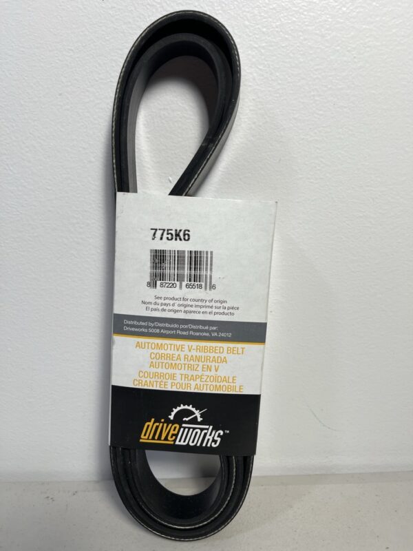 Driveworks 775K6 Serpentine Belt – 77.56" Length, 6-Rib