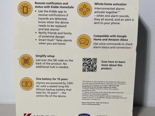 Kidde Smart Hardwired Smoke Detector with Wi-Fi Connectivity and Voice Alerts - Image 2