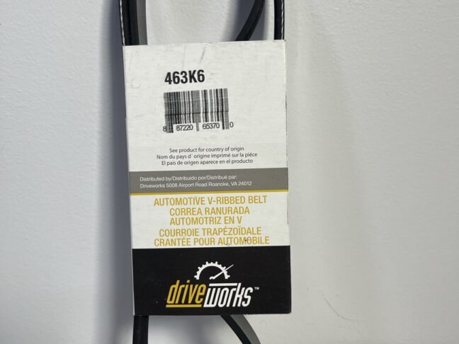 Driveworks 463K6 Serpentine Belt – 46.25" Length, 6-Rib