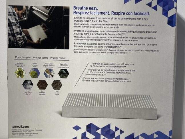 PurolatorONE C45871 Cabin Air Filter – Advanced Odor & Allergen Protection for Nissan Vehicles (2007–2017) - Image 2