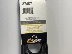 Driveworks 874K7 Serpentine Belt – 87.4" Length, 7-Rib