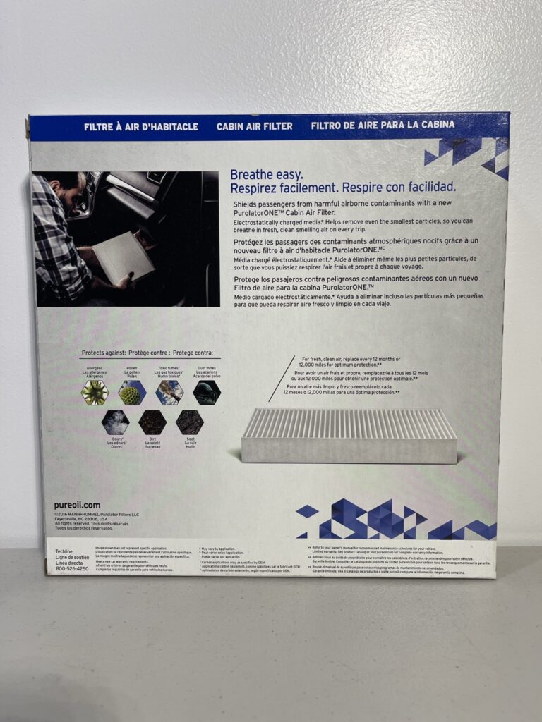PurolatorONE C36156 Cabin Air Filter – Advanced Odor & Allergen Protection for Dodge Durango & Jeep Grand Cherokee (2011–2025) - Image 4