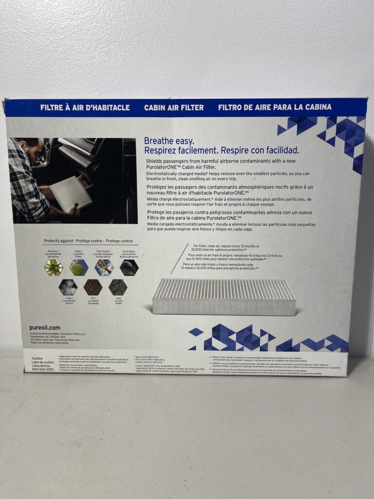 PurolatorONE C25840C Cabin Air Filter – Advanced Odor & Allergen Protection for Volvo, Land Rover, and Jaguar Models (2007–2024) - Image 3