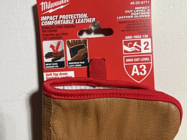 Milwaukee Medium Impact Cut Level 3 Goatskin Leather Work Gloves – Enhanced Protection & Comfort​ - Image 3