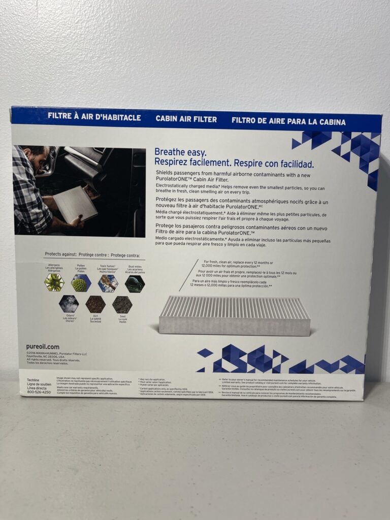 PurolatorONE C36158 Cabin Air Filter – Advanced Filtration for Hyundai Santa Fe & Kia Sorento (2010–2015) - Image 3