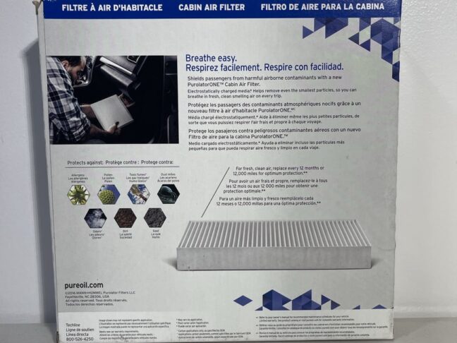 PurolatorONE C38222C Cabin Air Filter – Advanced Odor Control & Allergen Protection for Toyota and Lexus Models - Image 3