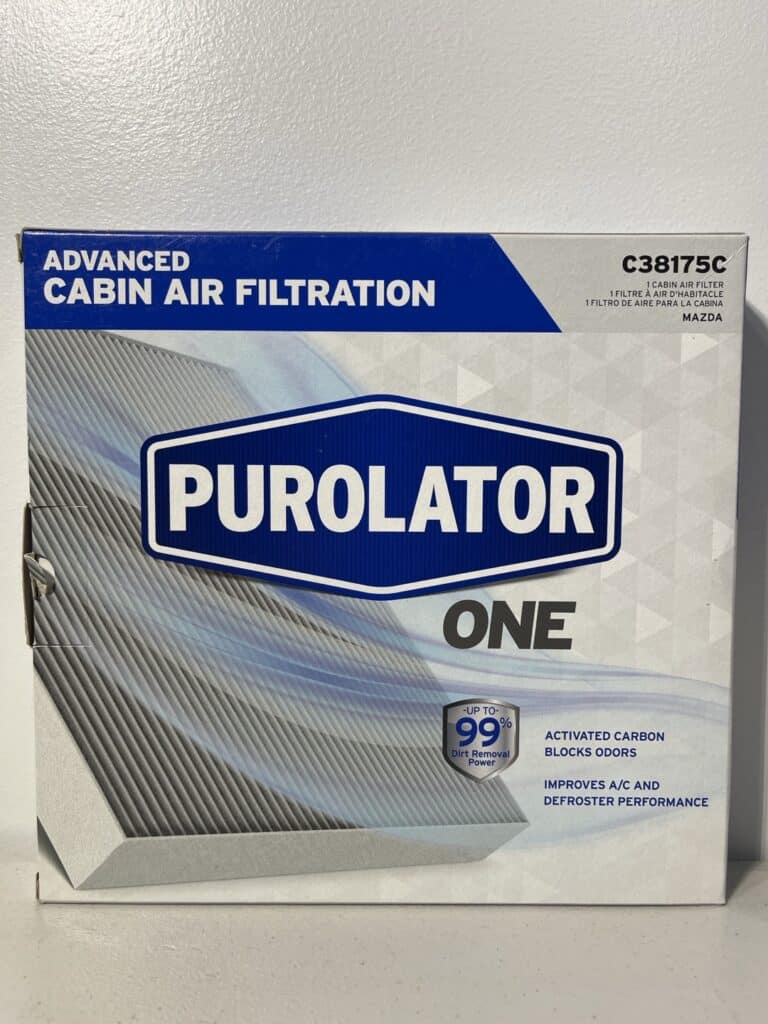 PurolatorONE C38175C Cabin Air Filter with Activated Carbon – Advanced Odor Elimination & Allergen Protection for Mazda CX-5, Mazda3, and Mazda6 (2013–2024)