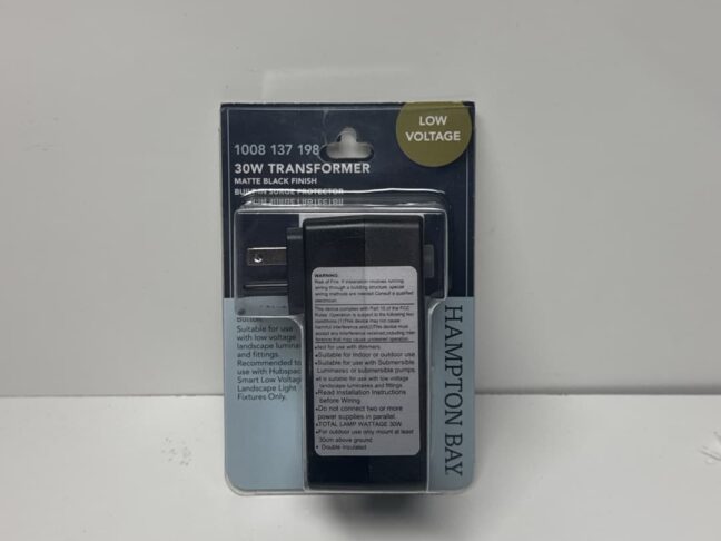Hampton Bay 30W Transformer Matte Black