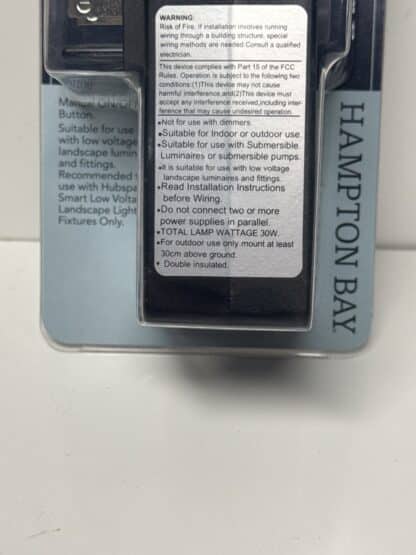 Hampton Bay 30W Transformer Matte Black - Image 4