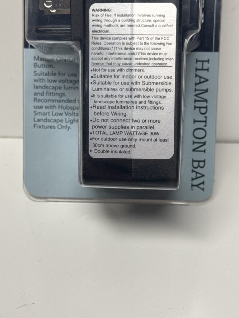 Hampton Bay 30W Transformer Matte Black - Image 4