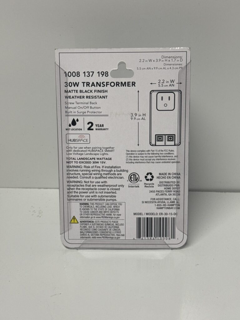 Hampton Bay 30W Transformer Matte Black - Image 5
