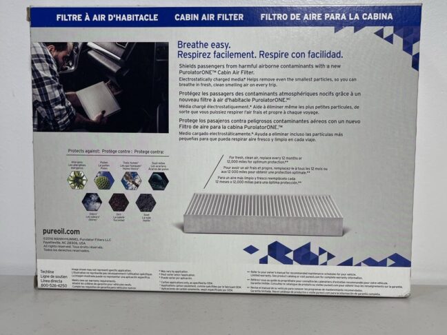 PurolatorONE C35898 Cabin Air Filter – Advanced Filtration for Chevrolet Aveo, Pontiac Wave & Suzuki Swift+ (2004–2017) - Image 4