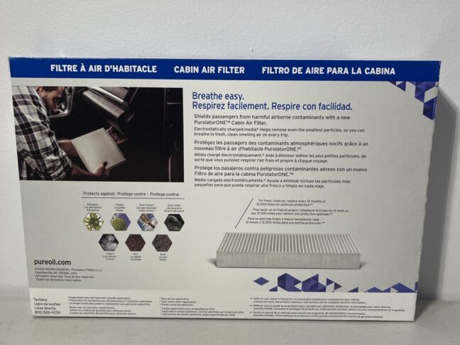 PurolatorONE C25877 Cabin Air Filter – Advanced Odor Control & Allergen Protection for Nissan Versa and Tiida - Image 3