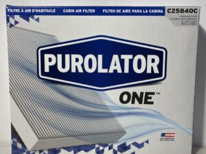 PurolatorONE C25840C Cabin Air Filter – Advanced Odor & Allergen Protection for Volvo, Land Rover, and Jaguar Models (2007–2024)