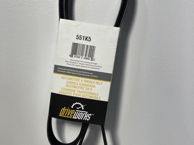 Driveworks 551K5 Serpentine Belt – 55.1" Length, 5-Rib
