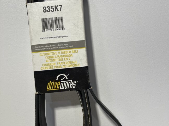 Driveworks 835K7 Serpentine Belt – 83.5" Length, 7-Rib