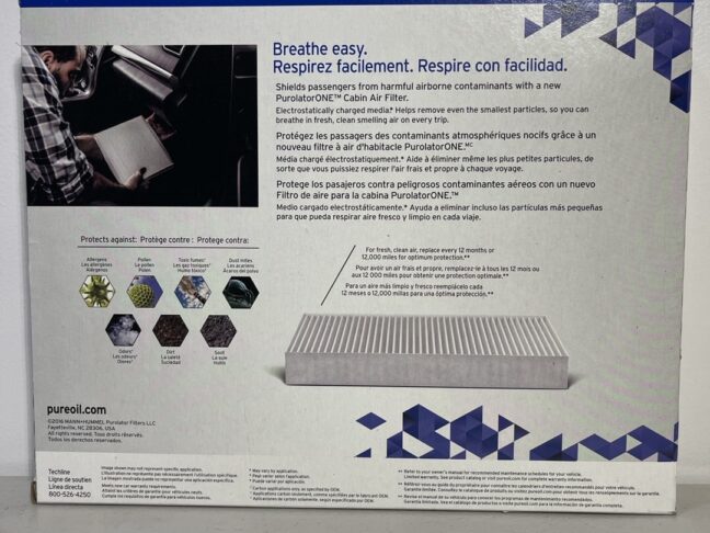 PurolatorONE C38175 Cabin Air Filter – Advanced Odor & Allergen Protection for Mazda CX-5, Mazda3, and Mazda6 (2013–2024) - Image 5