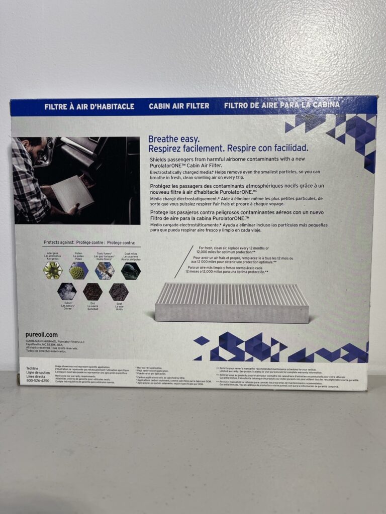 PurolatorONE C38175 Cabin Air Filter – Advanced Odor & Allergen Protection for Mazda CX-5, Mazda3, and Mazda6 (2013–2024) - Image 5