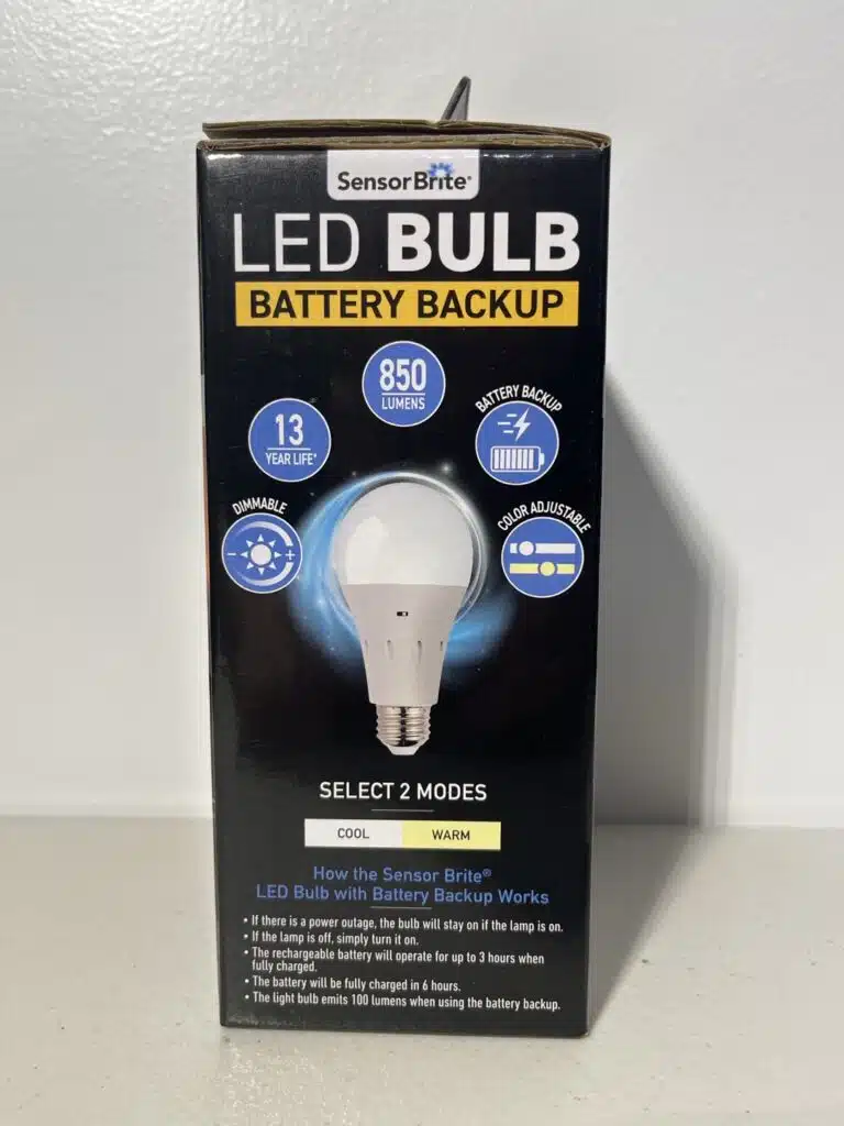 Battery-Backed LED Sensor Brite Bulb – Soft White A15, Ideal for Outage Protection & Everyday Use - Image 3