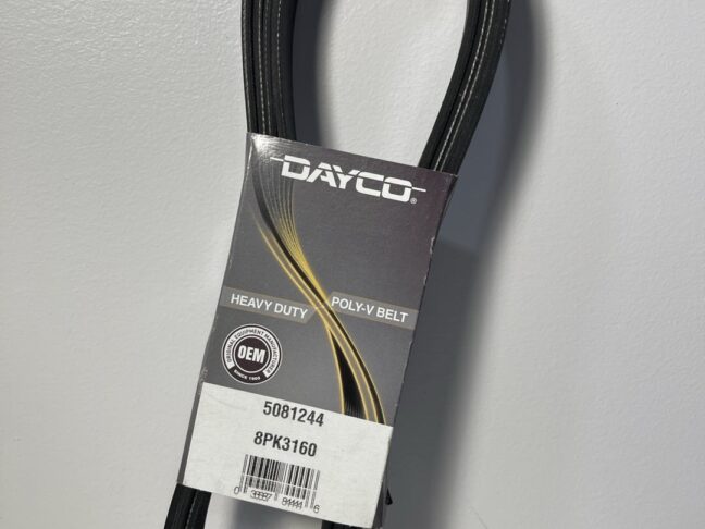 Dayco 5081244 Poly Rib Heavy Duty Serpentine Belt – 124.41" Length, 8-Rib