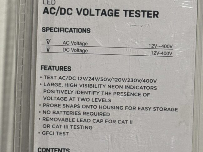 Commercial Electric Voltage Tester AC DC - Image 6