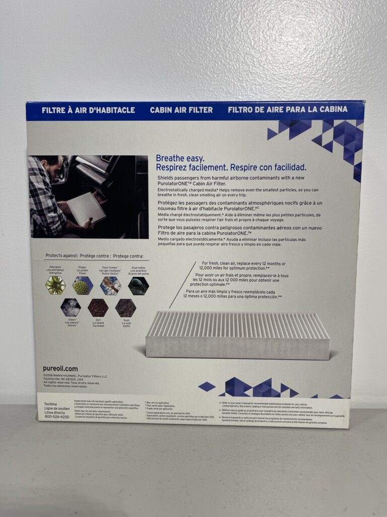PurolatorONE C15850 Cabin Air Filter – Advanced Filtration for Nissan and Infiniti Models (2004–2015) - Image 4