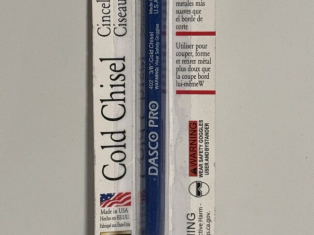 Dasco Pro Cold Chisel 3/8 Inch cut - Image 6