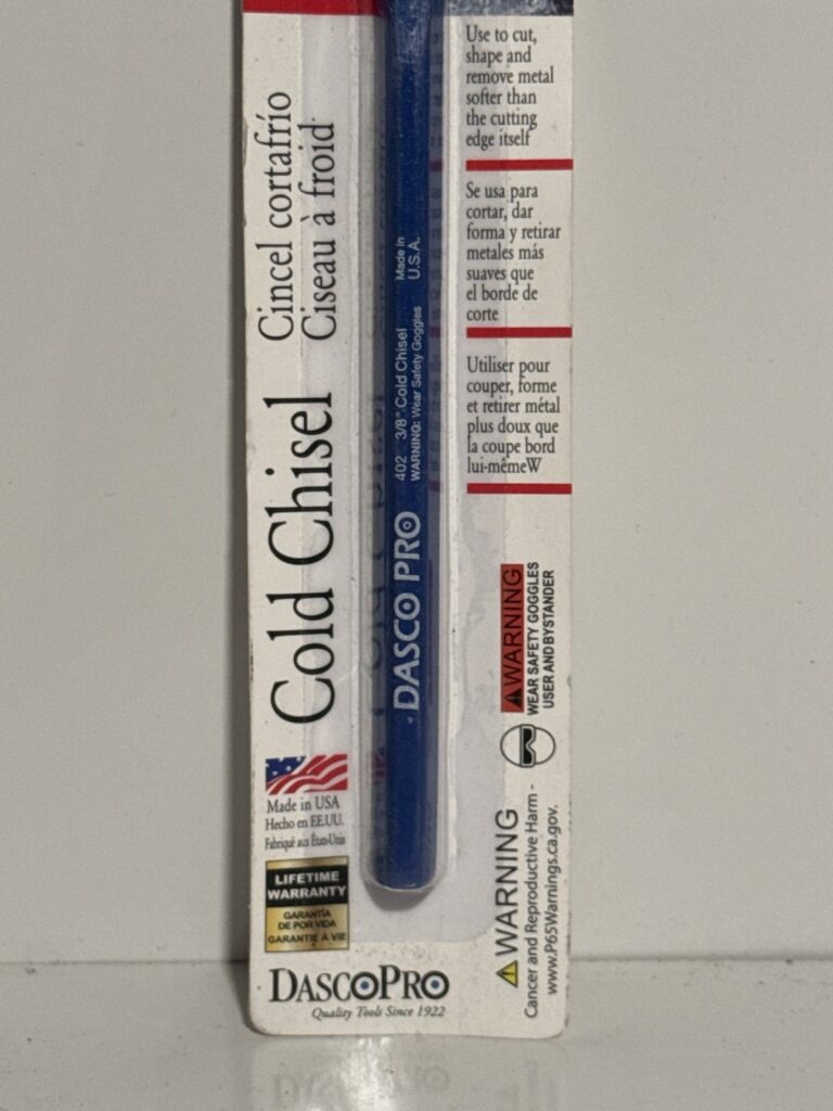 Dasco Pro Cold Chisel 3/8 Inch cut - Image 6