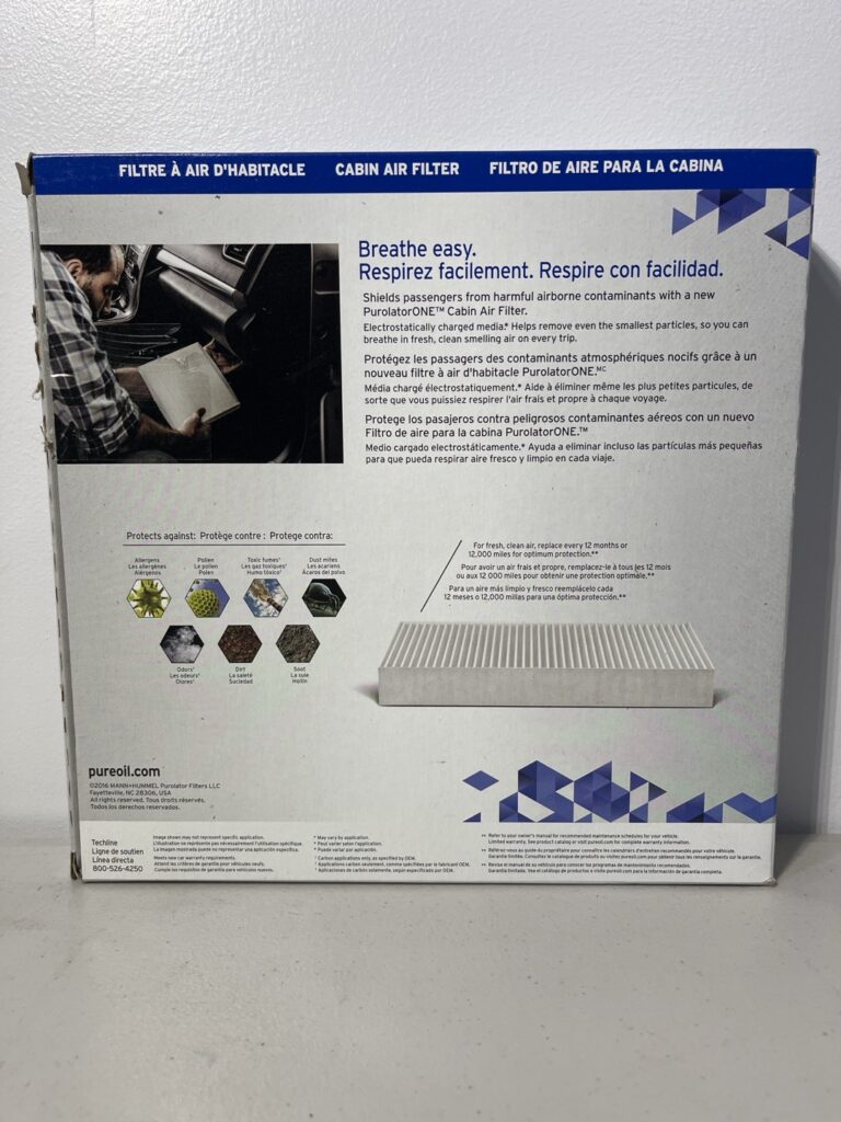 PurolatorONE C46126 Cabin Air Filter – Advanced Odor & Allergen Protection for Chevrolet Camaro (2010–2015) - Image 3